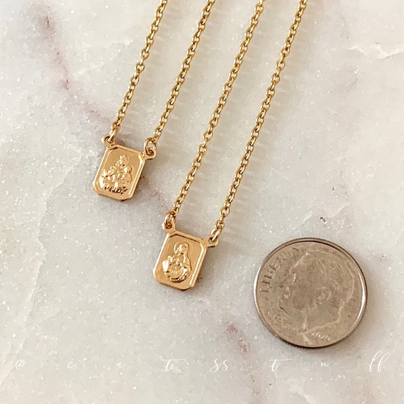 Long Petite Scapular Necklace - Picture 3 of 11